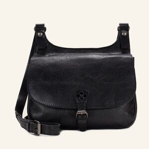 Patricia Nash Elegant Black London Saddle Crossbody Bag